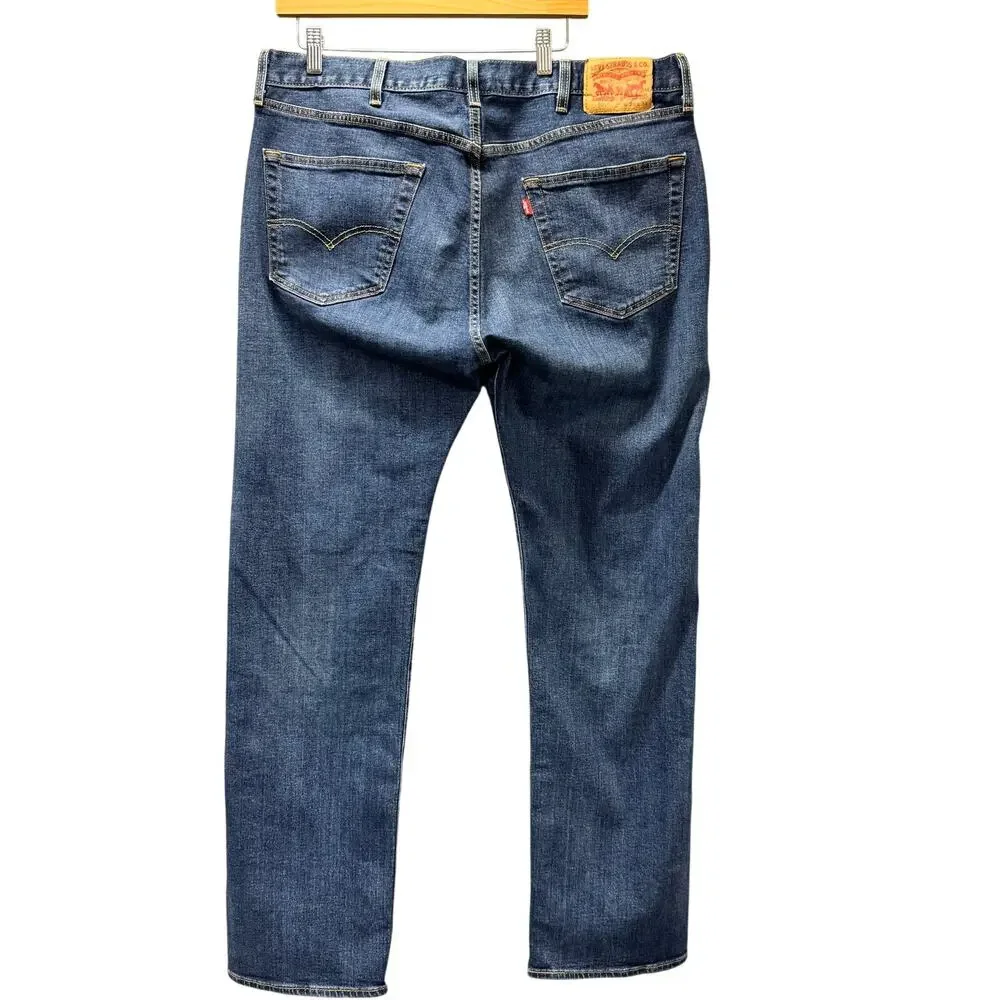 Levi's 501 Jeans Mens 38x34 (38x33 ACTUAL) Button Fly Blue Denim Straight‎ Fit